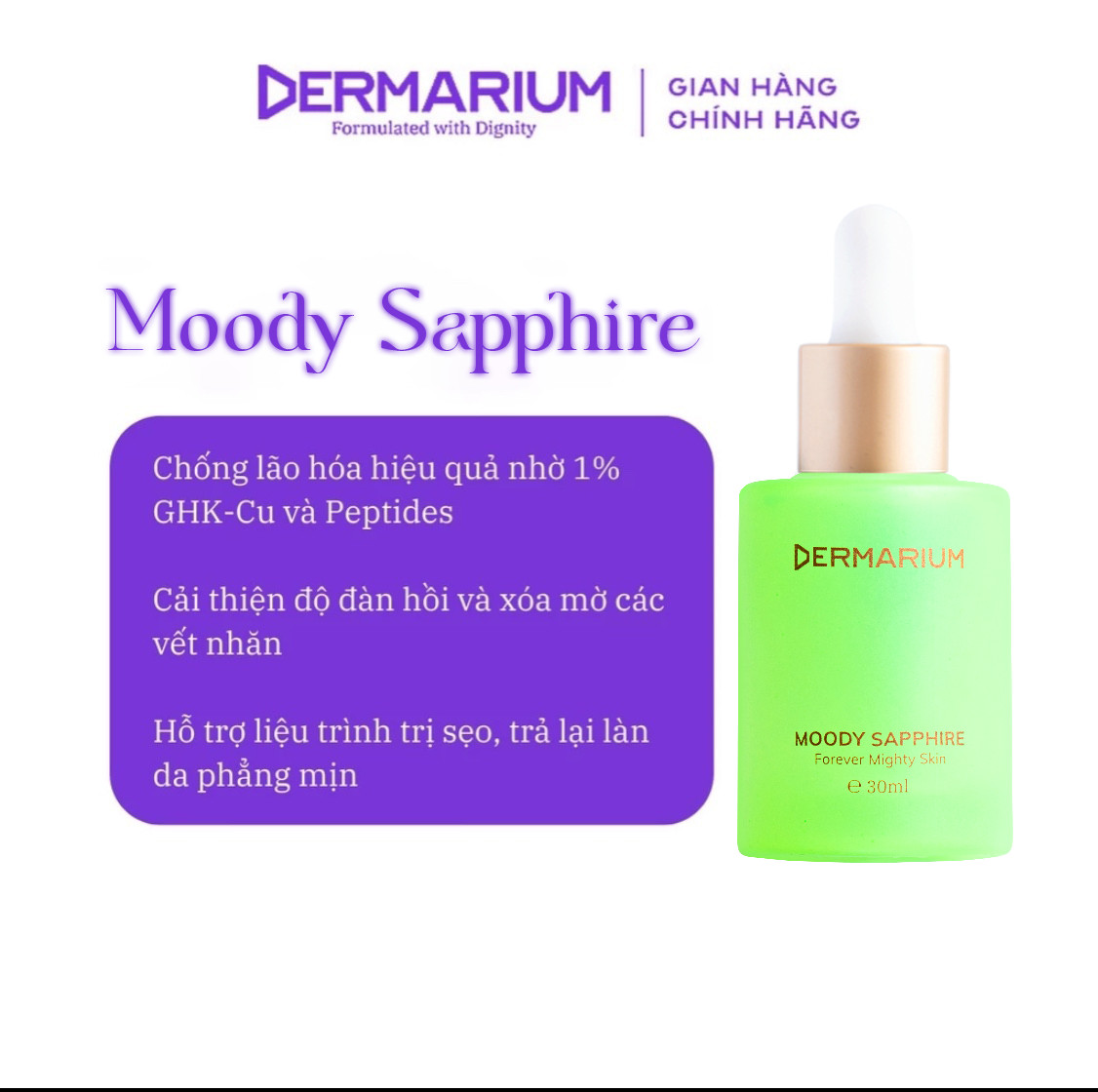 Serum (Tinh Chất) Đồng Chống Lão Hóa Moody Sapphire Dermarium