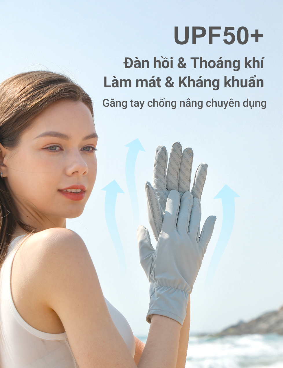 Găng Tay Chống Nắng Apex Cool UV100 KC23423 thoáng mát, kháng khuẩn