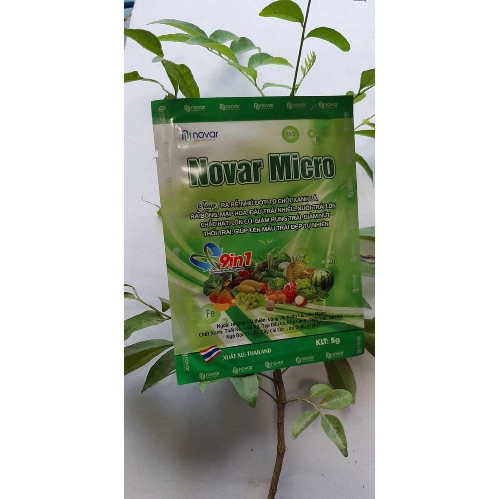 5 GÓI PHÂN BÓN TRUNG VI LƯỢNG NOVAR MICRO GÓI 5G GIÚP TO CHỒI