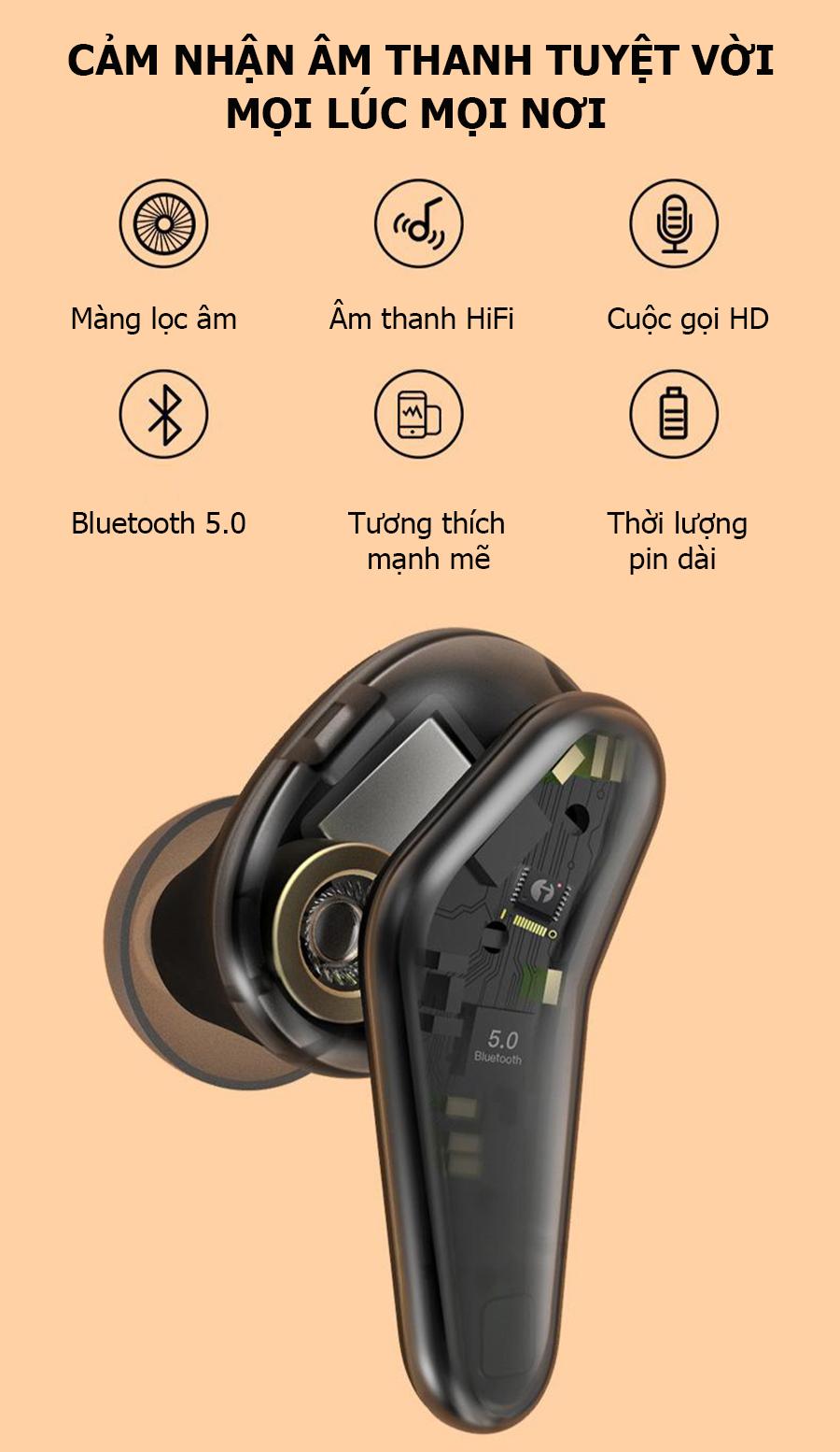 Tai nghe Bluetooth 5.0 - Khuấy động cảm xúc cùng Extra Bass