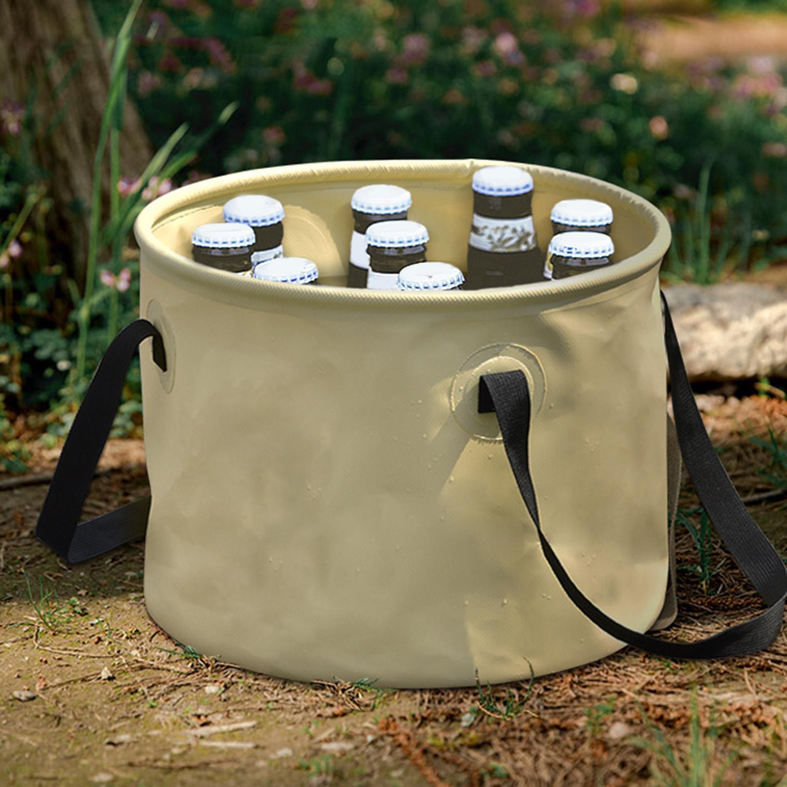 Collapsible Bucket with Handle Wash Basin for Camping Backpacking Travelling