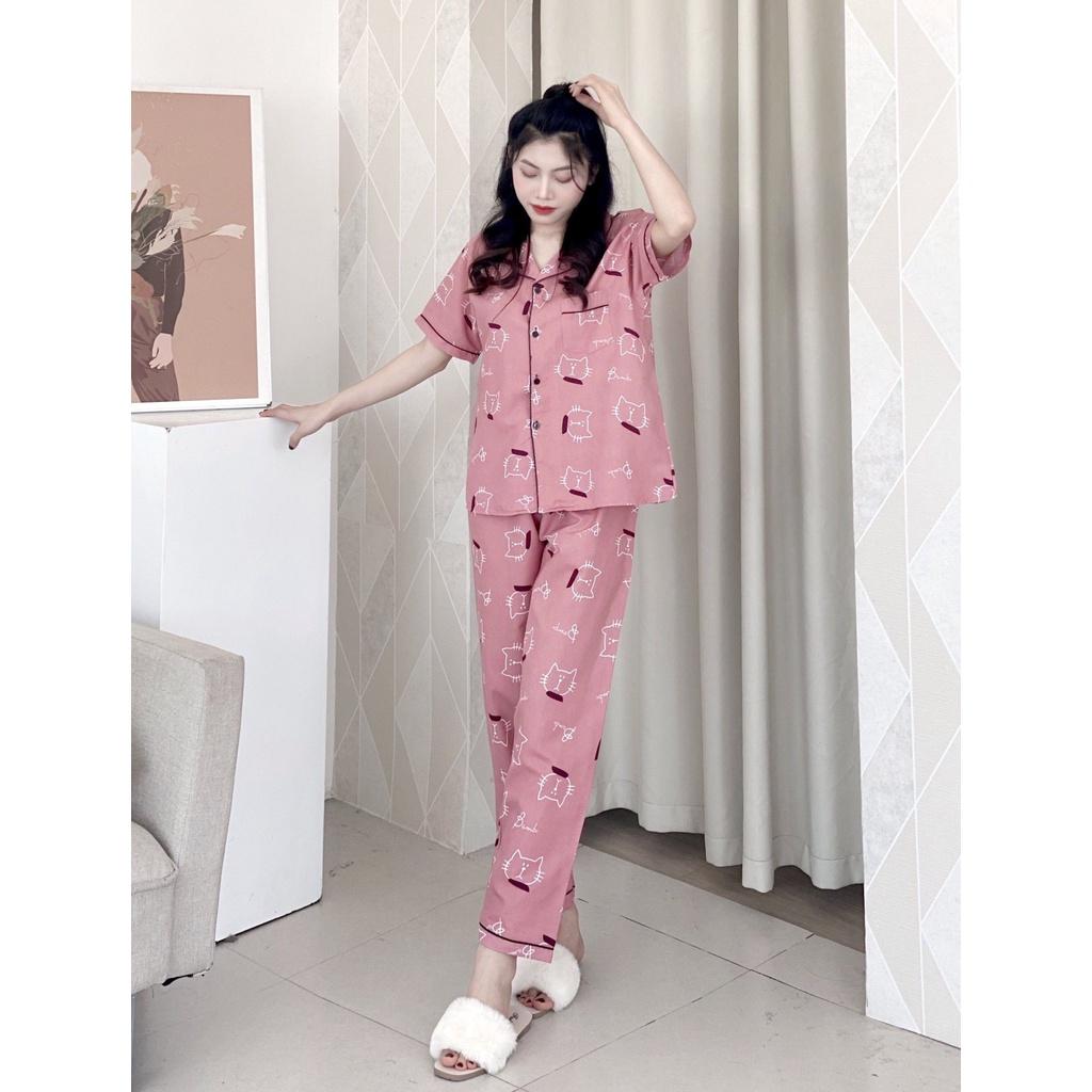 Bộ Đồ Ngủ Pijama Tay Ngắn Quần Dài-Kate Thái Loại 1