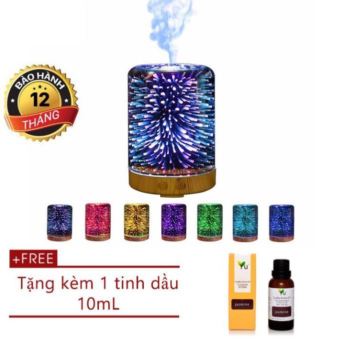 Máy Khuếch Tán Tinh Dầu Phun Sương tặng 1 chai tinh dầu 10ml