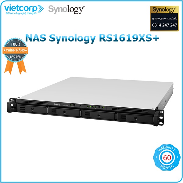 Thiết bị lưu trữ mạng NAS Synology RS1619XS+ - Hàng Chính Hãng