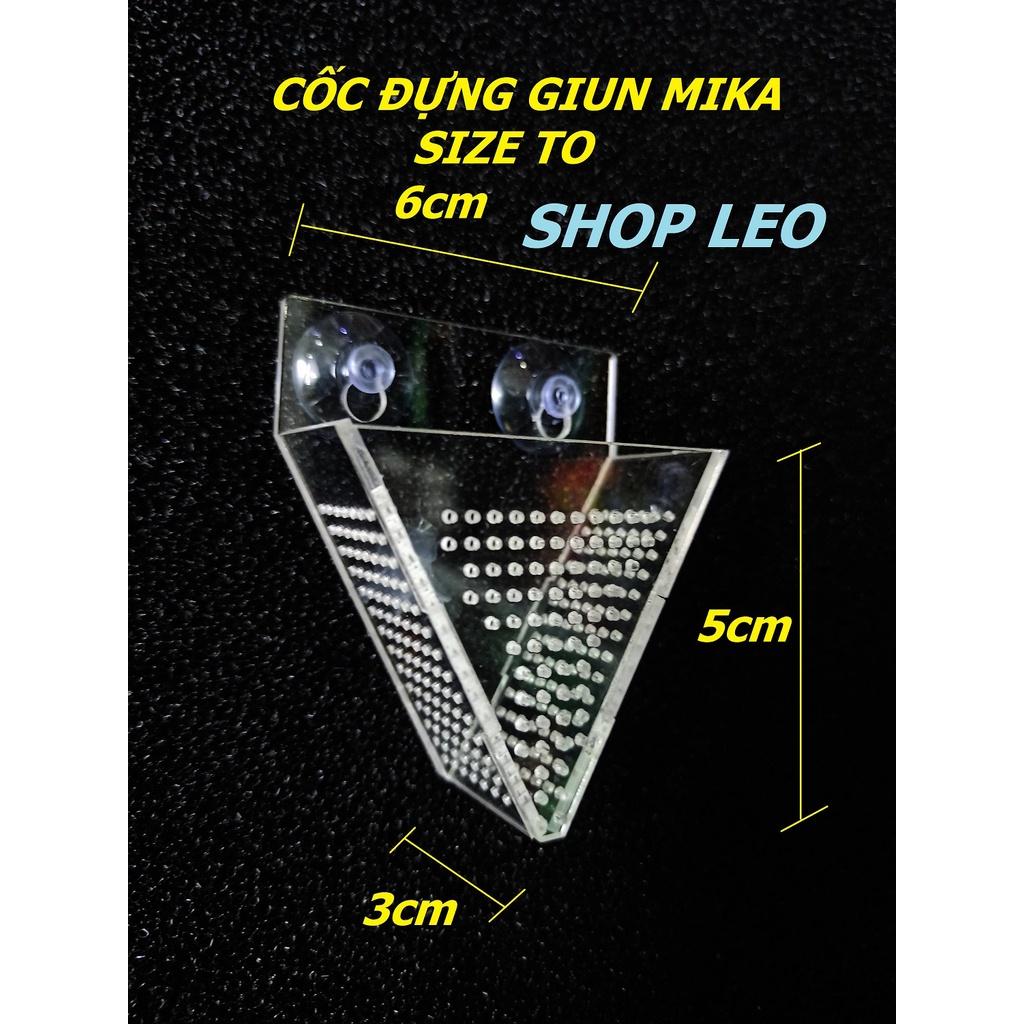 Cốc đựng giun mika - Phễu đựng trùn chỉ - phụ kiện cá cảnh - thủy sinh - shopleo