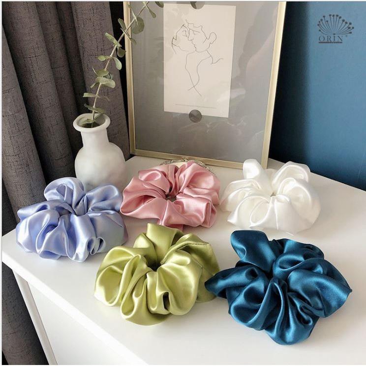 Dây buộc tóc cột tóc vải lụa mịn mềm mát nhiều màu dễ thương LinhbeeShop