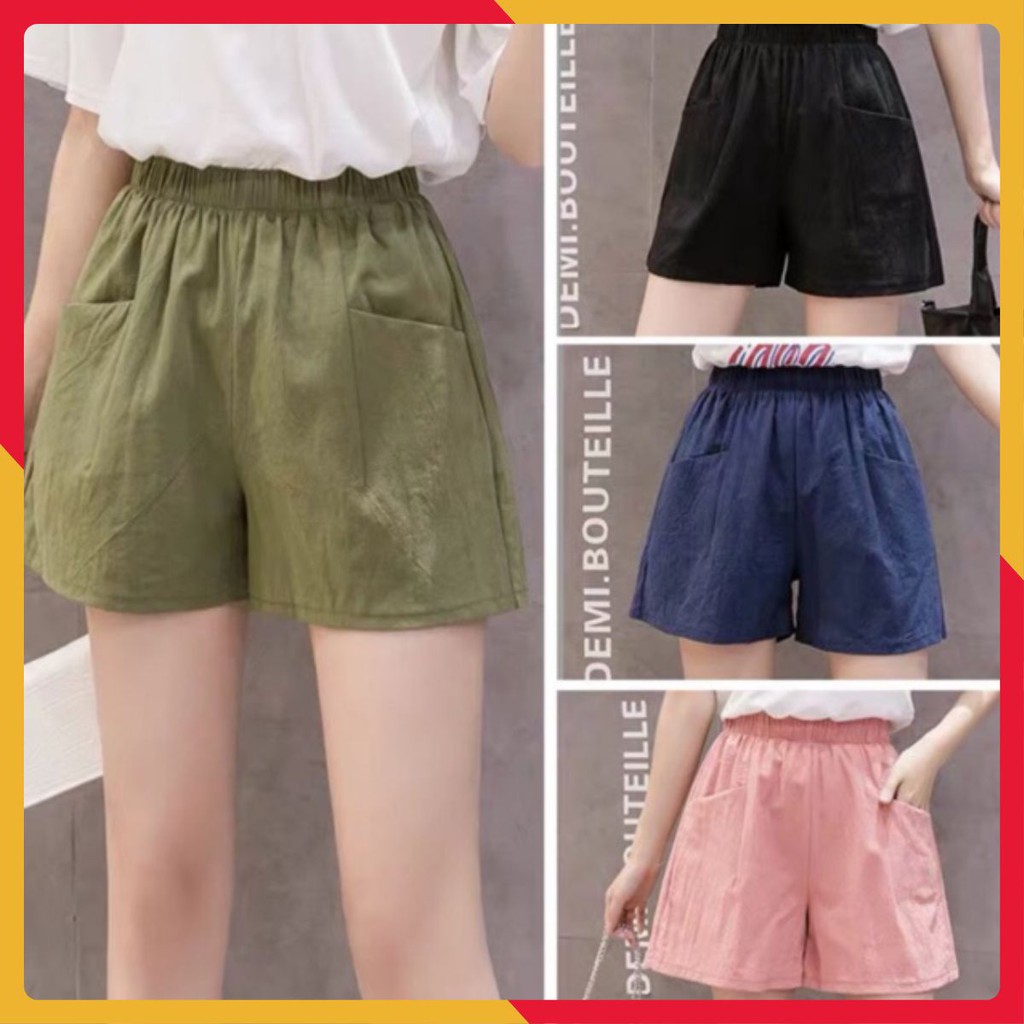 Quần short nữ , quần đùi nữ, chất đũi , big size 40-80kg , 8 màu siêu đẹp