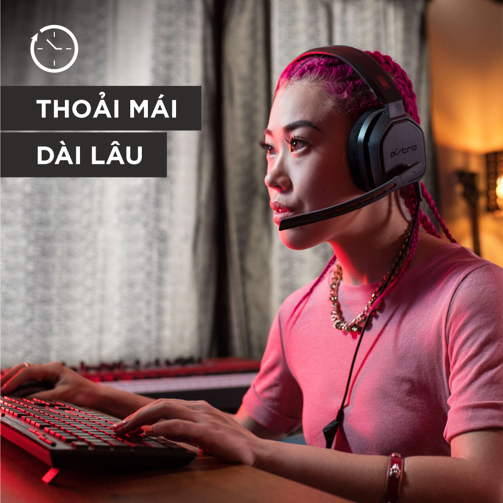 Tai nghe game Logitech G - Astro A10, mic gập để mute, phù hợp PC, PS4, PS5, Mac, Mobile, Xbox, Nintendo Switch - Hàng Chính Hãng