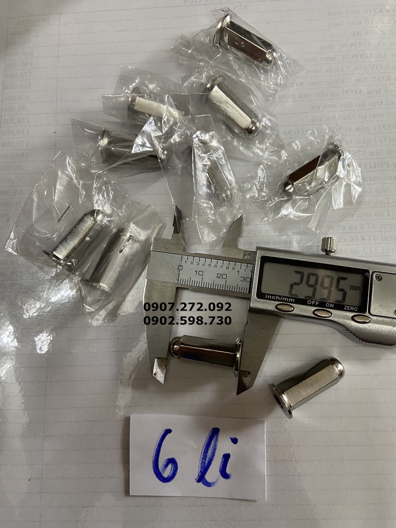 Ốc đầu cổ pô inox 304 6li 7li 8li dành cho xe máy - moto