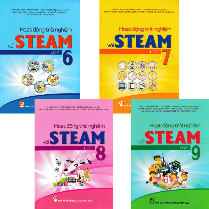 Combo 4 Quyển Hoạt Động Trải Nghiệm Với STEAM Lớp 6-7-8-9