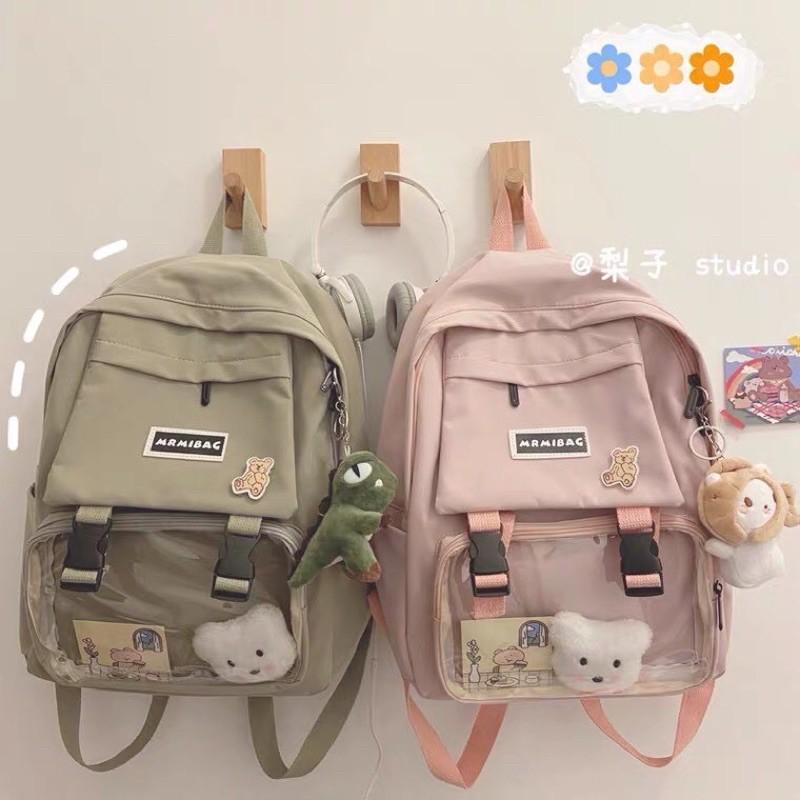 Balo Thời Trang Nam Nữ AMIBAG PHỐI TÚI TRONG BALO THỜI TRANG NAM NỮ TO Ulzzang