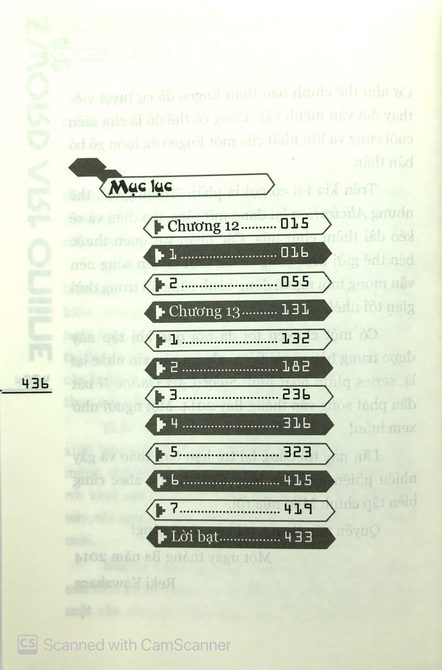 Sách Sword Art Online 014