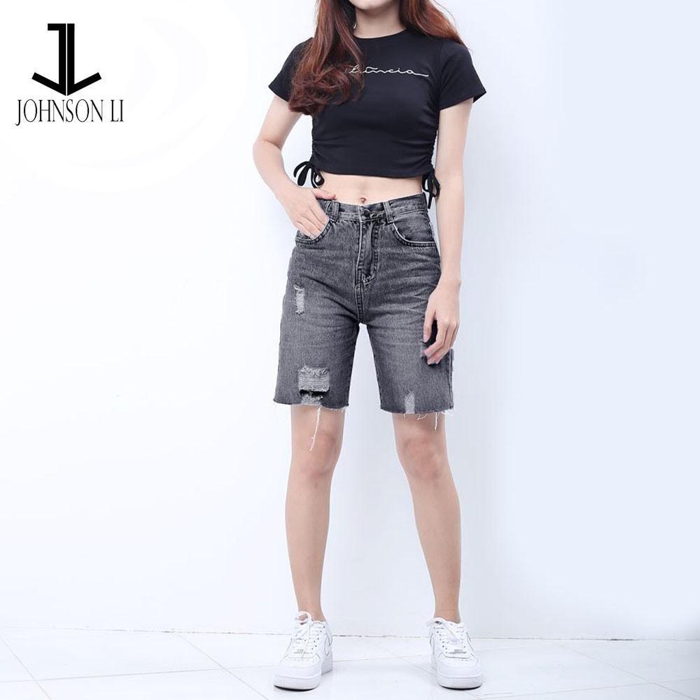Quần jean lửng nữ JL JohnsonLi sịn sò , chất jean dày dặn, có 3 màu