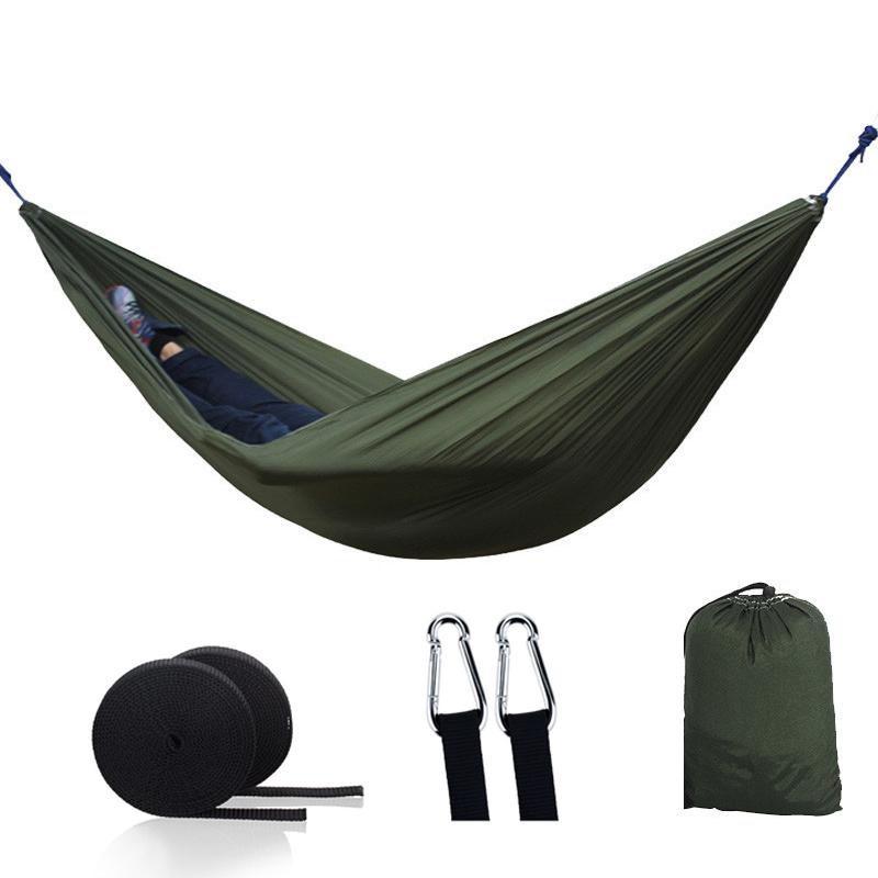 Di Động Nylon Võng Dù Cắm Trại Sinh Tồn Vườn Săn Bắn Giải Trí Hamac Du Lịch Đôi Người Hamak Miễn Phí Vận Chuyển