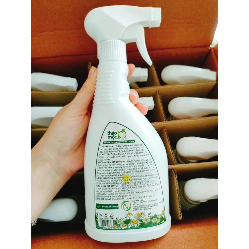 Bình xịt diệt côn trùng 500ml - HT SYS - Thảo Mộc 10S - Bình xịt diệt côn trùng muỗi, kiến, gián,mối