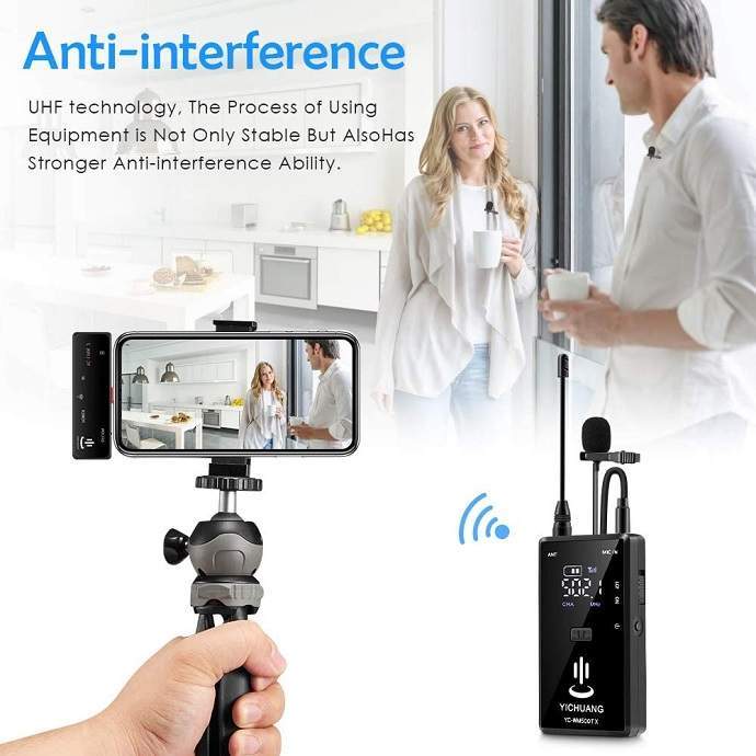 Micro thu âm không dây cài áo iphone YC-WM500A1 hàng chính hãng