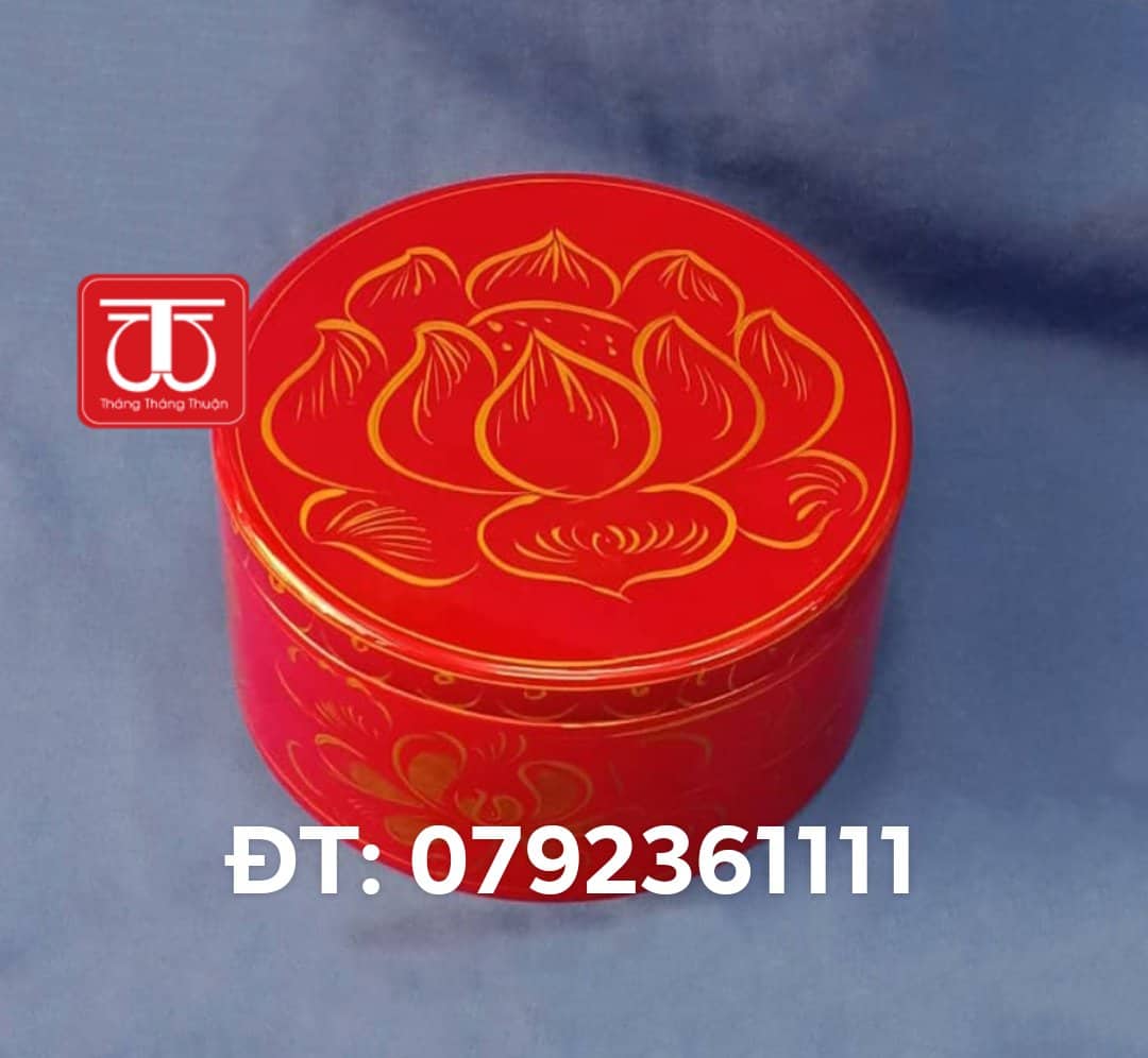 Hộp Sơn Mài Cao Cấp ĐK 16CM Cao 8,5CM