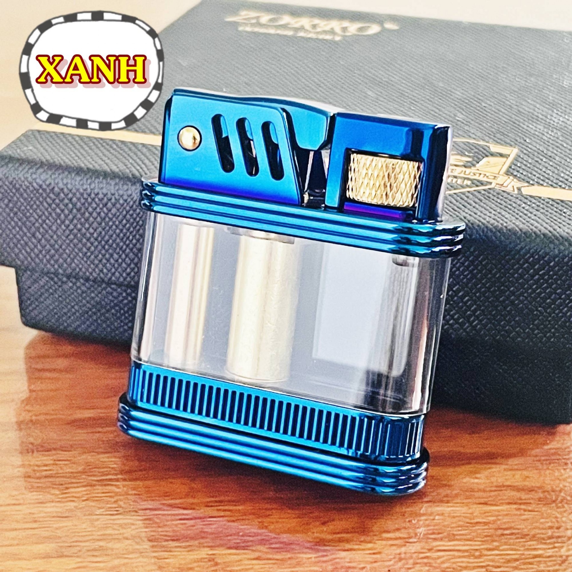 SET Bật lửa hột quẹt xăng lộ thiên Z716 tặng kèm chai xăng - xài xăng