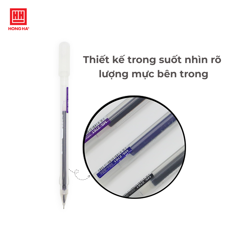 Bút gel - HH - 201 (Đen, Xanh, Tím) (0.5mm) - 2761