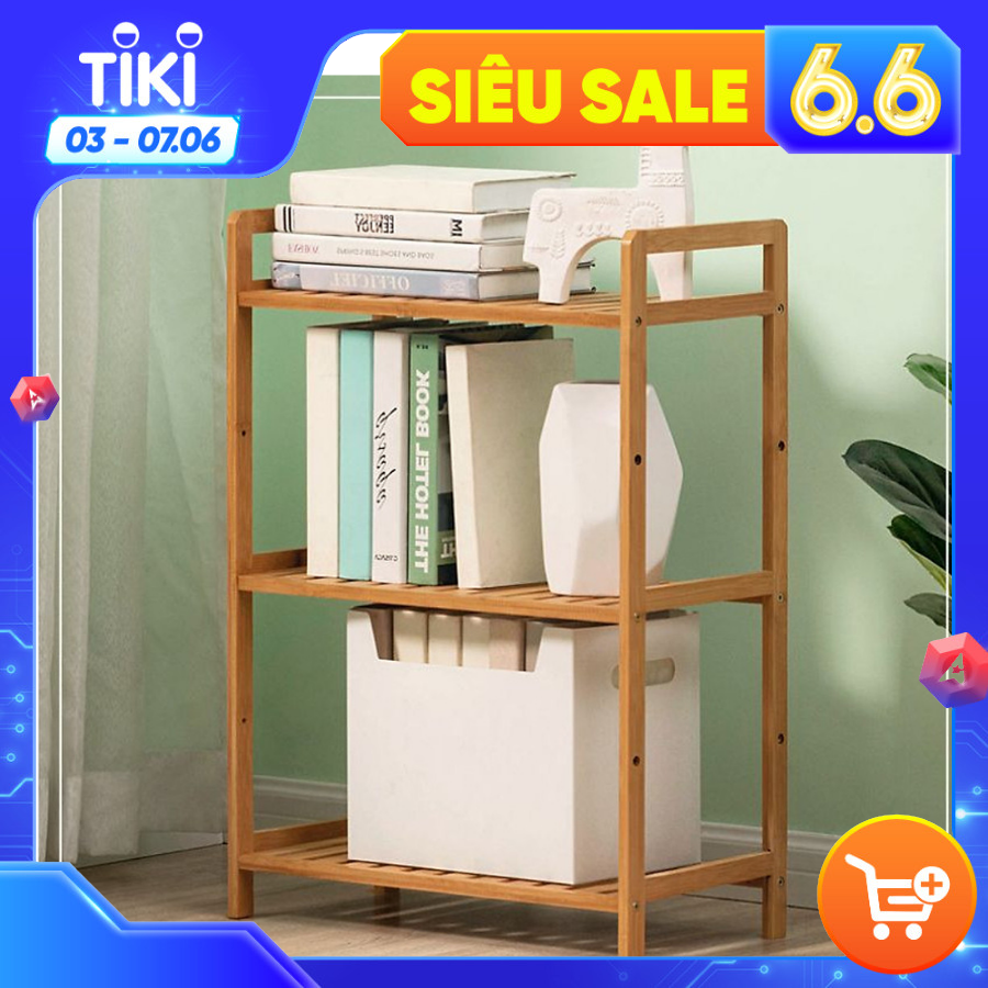 Tủ Sách/Kệ Để Sách EMHOME  KS1 3 Tầng Kích Thước 70x50x25cm- Hàng Chính hãng