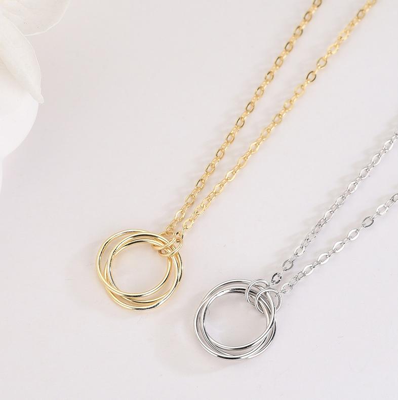 Dây chuyền nữ nhiều vòng tròn thời trang trẻ đẹp