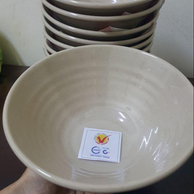 Tô xoắn đựng bún,phở, chè nhựa Melamine màu Nâu nhiều Size
