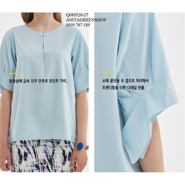 Q080520 ÁO KIỂU PHỐI PHỤ KIỆN