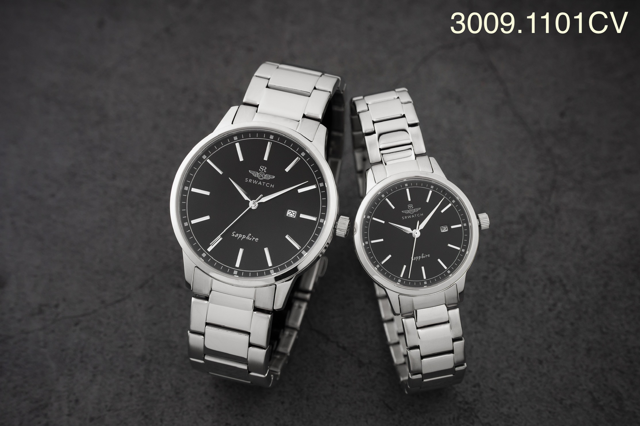 Đồng hồ Cặp dây thép không gỉ SRWATCH SG3009.1101CV-SL3009.1101CV