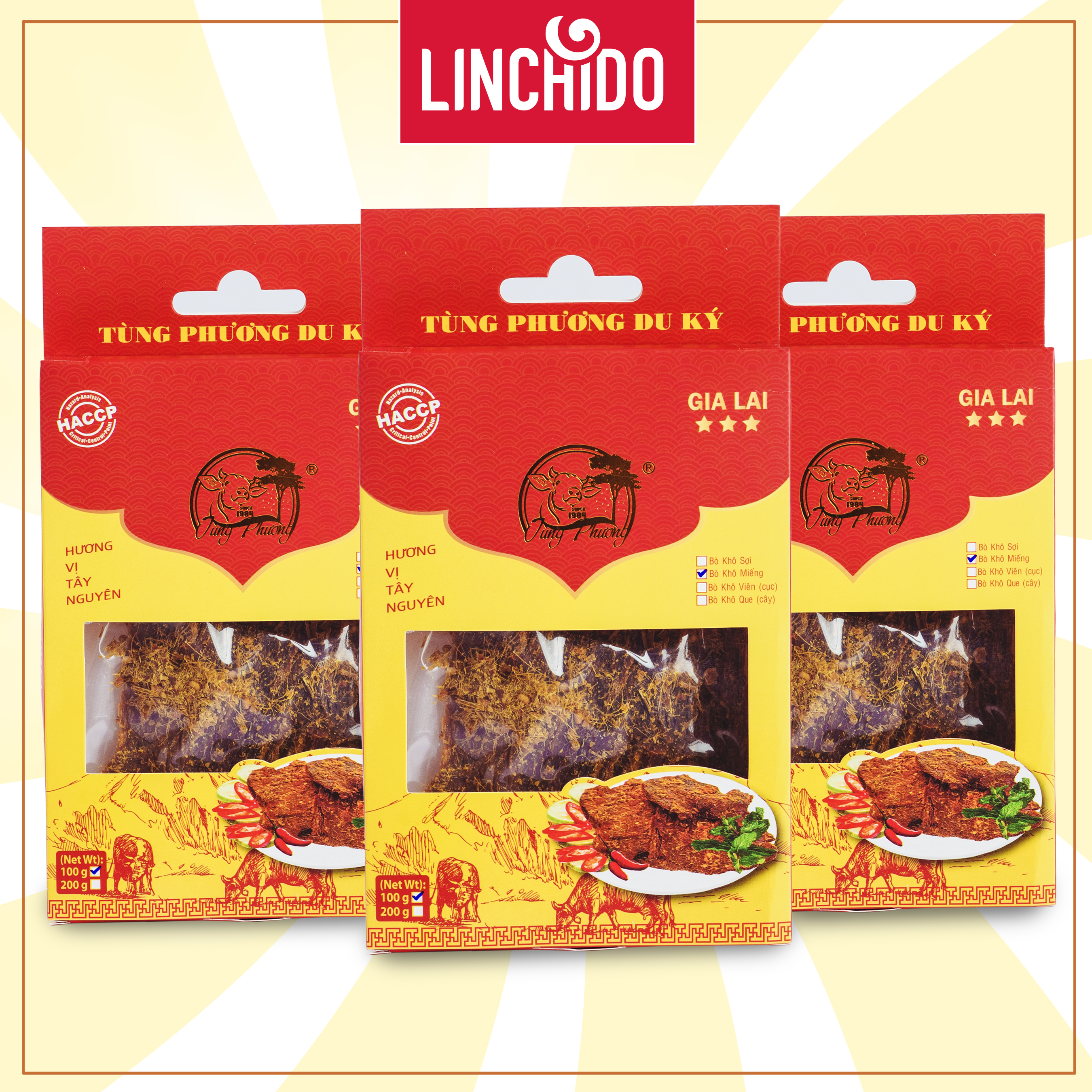 Khô Bò Miếng _ Tùng Phương Du Ký _ Loại 100 Gram