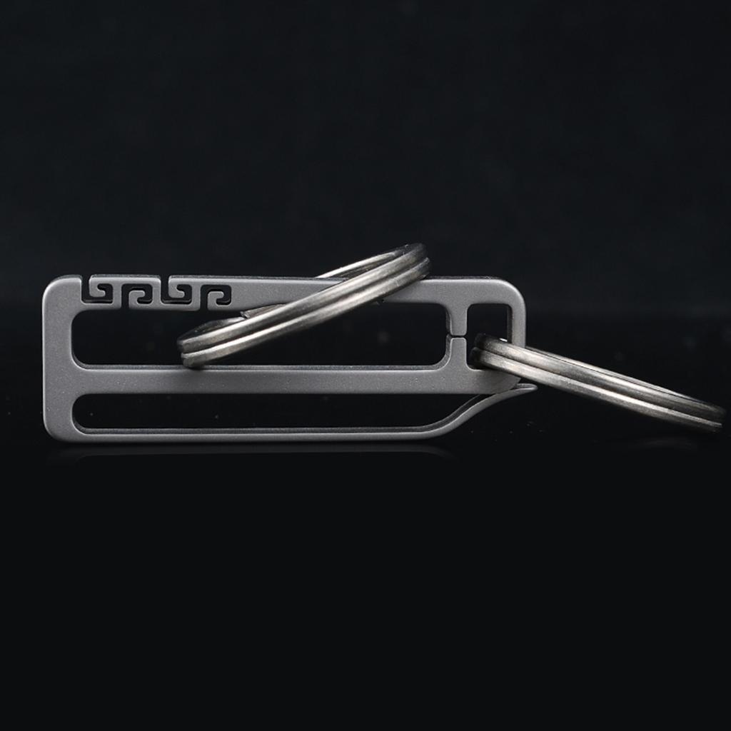 2-4pack Lightweight Titanium Keychain Waist Hanging Buckle Carabiner Silver