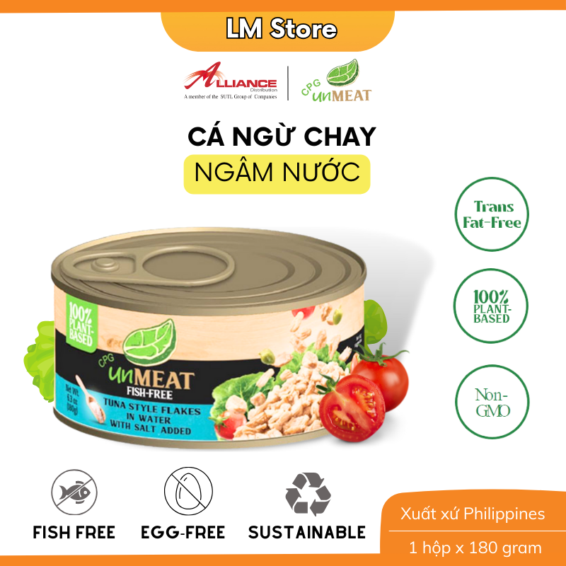 [Chay] Cá Ngừ Chay Xắt Lát Ngâm Muối 180g - Nhập Khẩu Từ Philippines