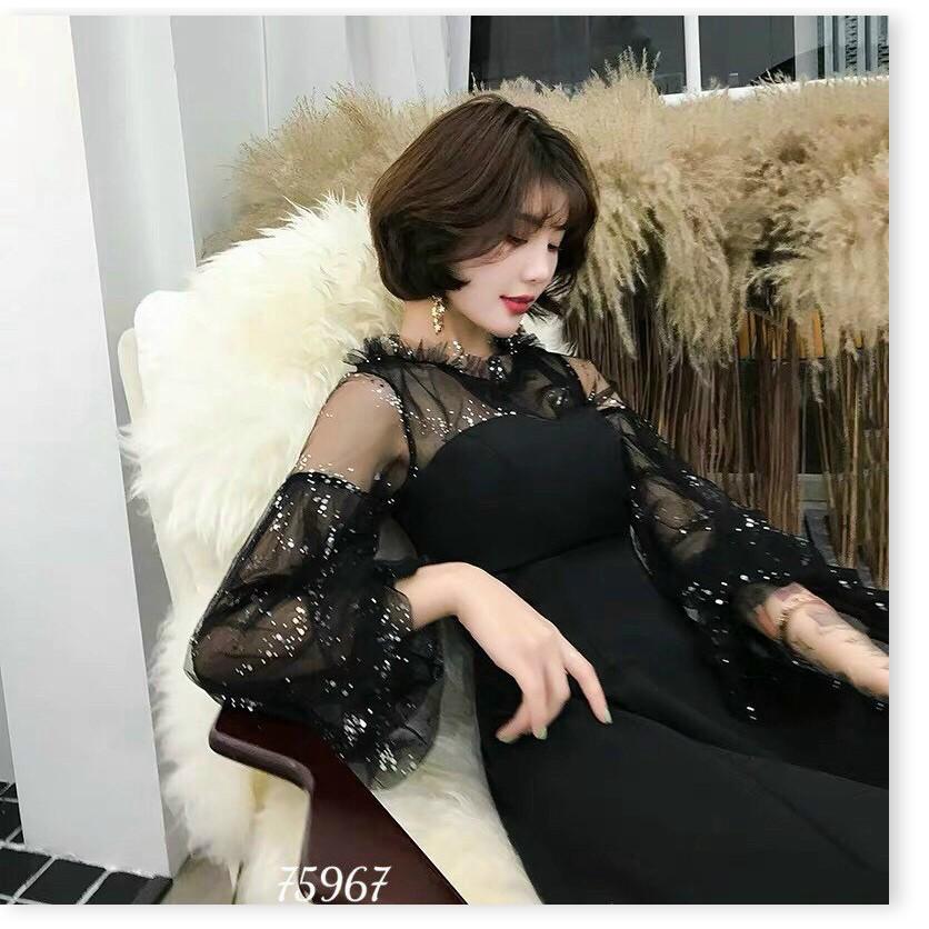 ĐẦM LỤA VOAN TAY LỠ CỰC XINH , DÀNH CHO DỰ TIỆC , HOẶC ĐI CHƠI SIÊU HO THỜI TRANG MỚI KINGSHOP79
