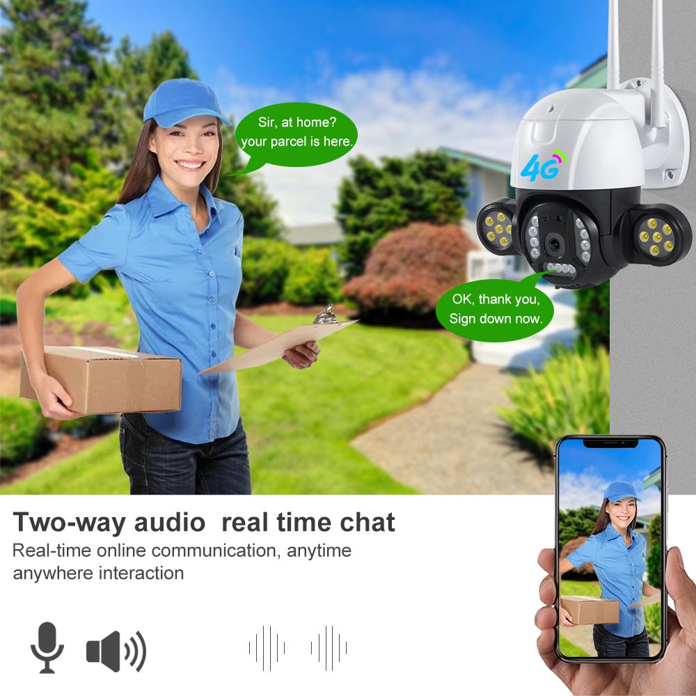 Mới Camera Hai Mắt Toàn Cảnh Không Dây 360 Độ Camera WiFi AI Nhận Dạng Khuôn Mặt Súng Bóng Liên Kết Camera Màu Sắc: Wifi