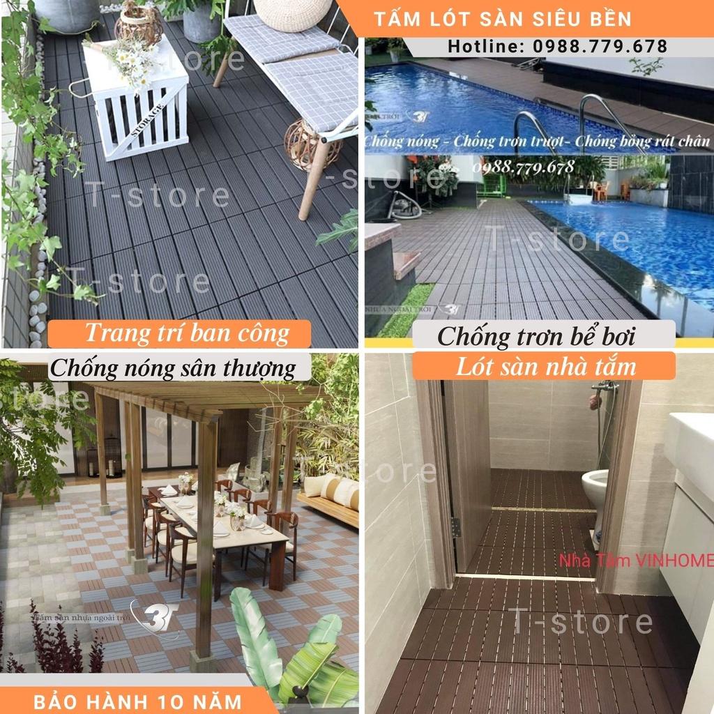 Vỉ lót sàn nhựa ban công 5 nan TS-700. Tấm Nhựa Lót Sàn Ban Công/Nhà/Nhà Tắm/Hồ Bơi/Hồ cá Koi.