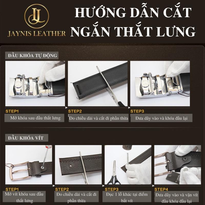 Thắt Lưng Nam Khóa Tự Động Cao Cấp, Dây Nịt Nam Da Bò, Jaynis TLG001B