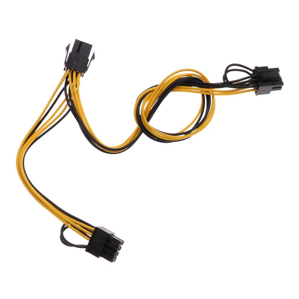 6 Pin PCIe To 2 X 8 Pin PCIe Express Adapter Power Converter Cable For Video