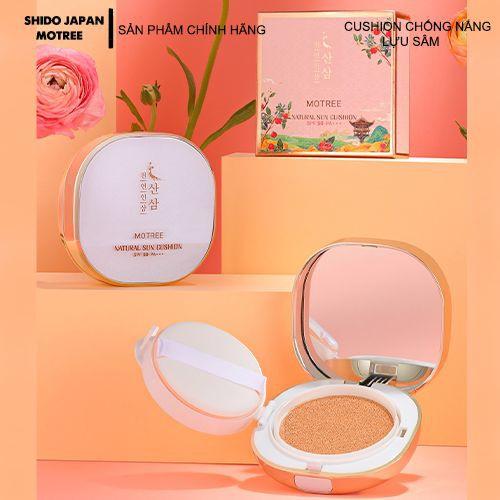 CUSHION trang điểm chống nắng LỰU SÂM MOTREE - NATURAL SUN CUSHION SPF 50+_PA