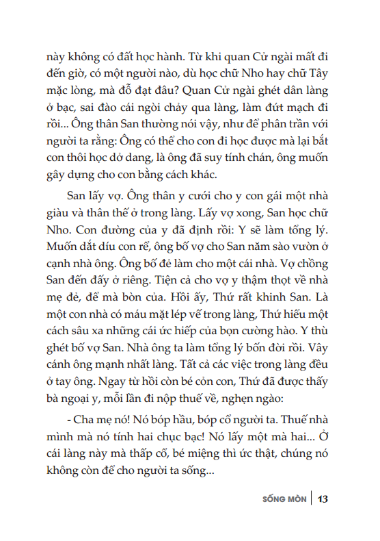 Nam Cao - Sống Mòn (Tái Bản) (Bìa Cứng)