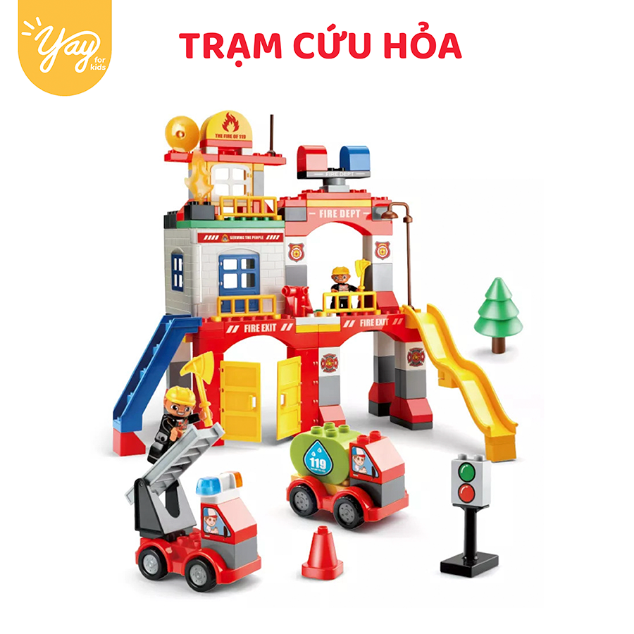 Đồ chơi lắp ráp Trạm cứu hỏa FEELO - FL1663