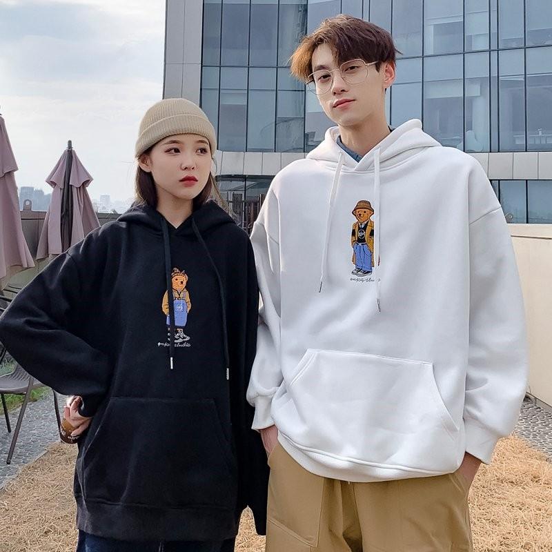 Áo hoodie nỉ ngoại ulzzang unisex nam nữ cặp đôi sweater local brand khoác zip choàng cardigan chống nắng  TEDDY SamMy96 Shop