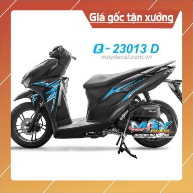 Tem rời vario 150 dán xe đen 23013 3 lớp ko bay màu