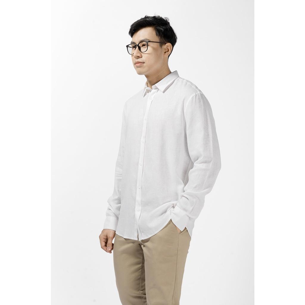 Áo sơ mi tay dài, cổ thường. Linen. REGULAR form - Routine 10S21SHL001C