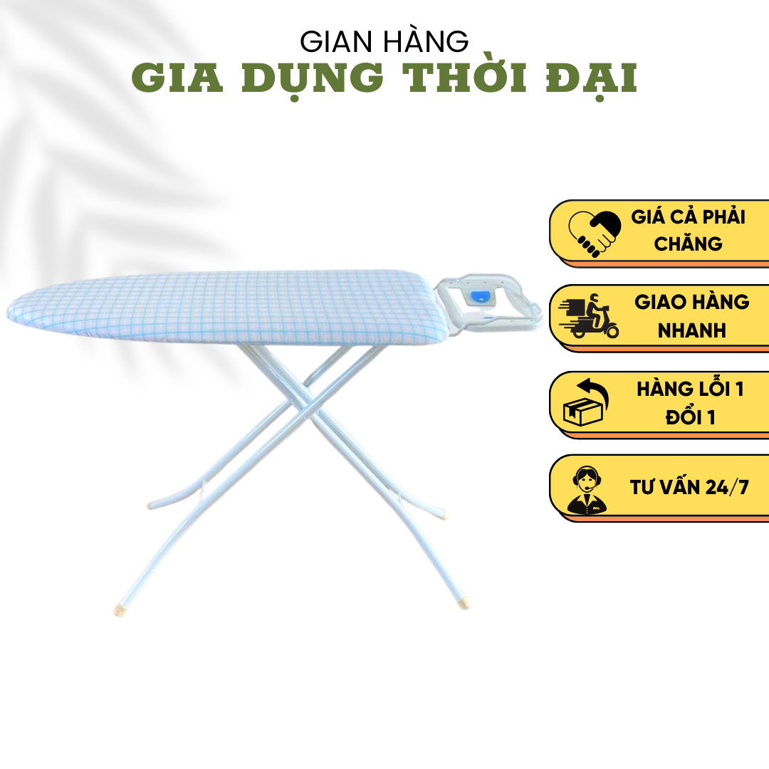 Bàn Để Ủi Cầu Là Quần Áo Mặt Nhựa - HNNA Kích thước: 35*96CM - Phù Hợp Sử Dụng Bàn Hơi Nước - Giá Đỡ Bàn Ủi Tiện Lợi - Điều Chỉnh Cao Thấp Khi Sử Dụng