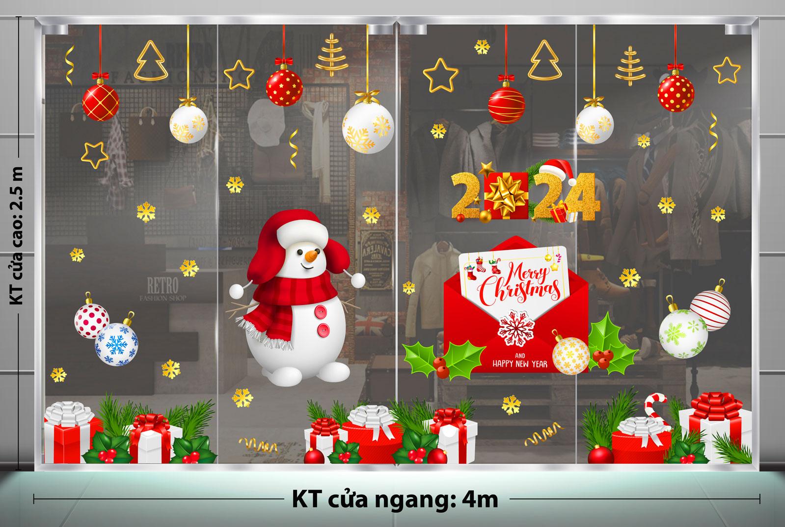 Decal trang trí NOEL 2024 combo số 129