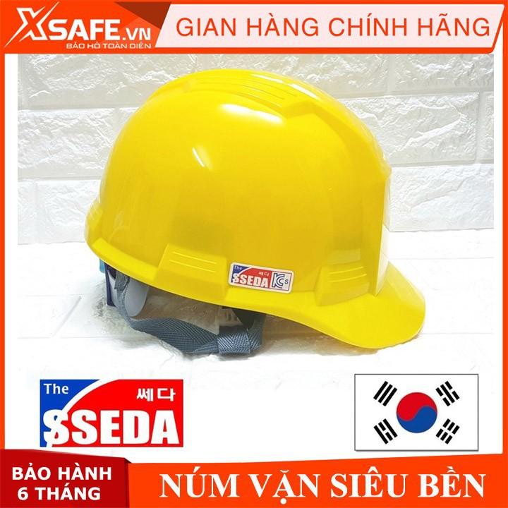 Nón bảo hộ Sseda IV Hàn Quốc chính hãng có lót xốp cách nhiệt chống nóng nhựa ABS siêu cứng (màu vàng)