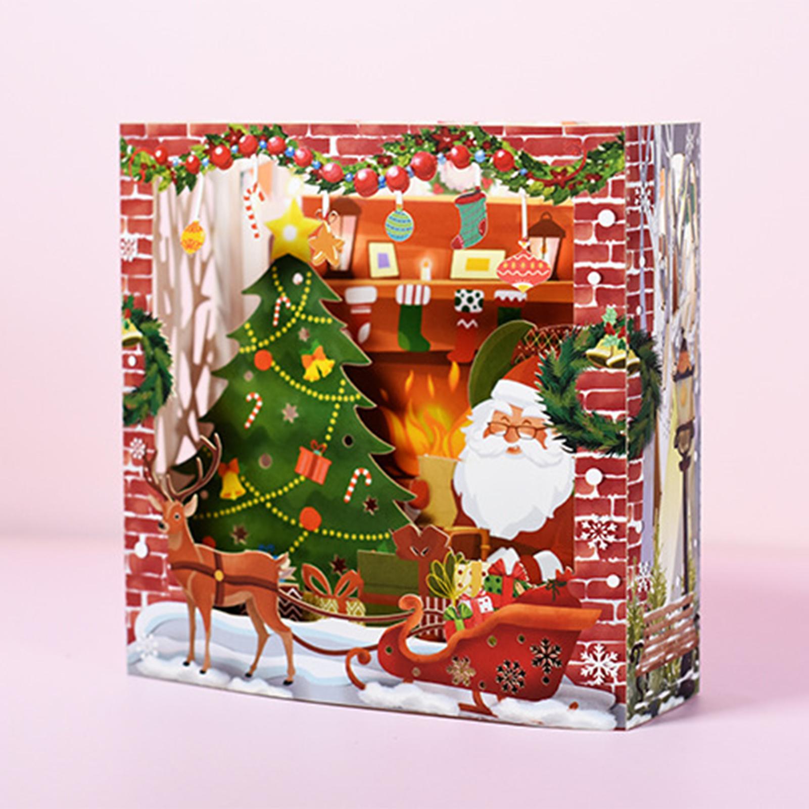 Thiệp Giáng Sinh 3D Pop Up Kèm Phong Bì