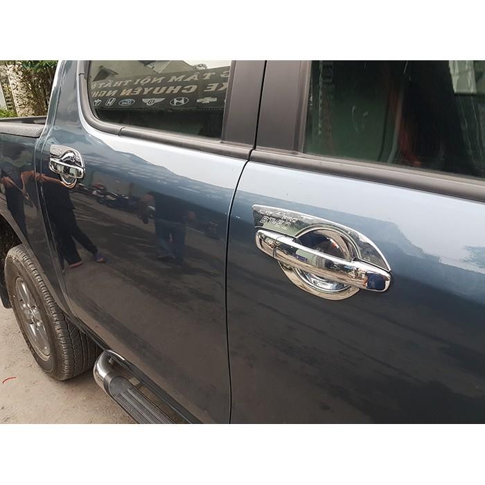 Bộ ốp tay nắm, ốp hõm cửa xe Mazda BT-50, BT50