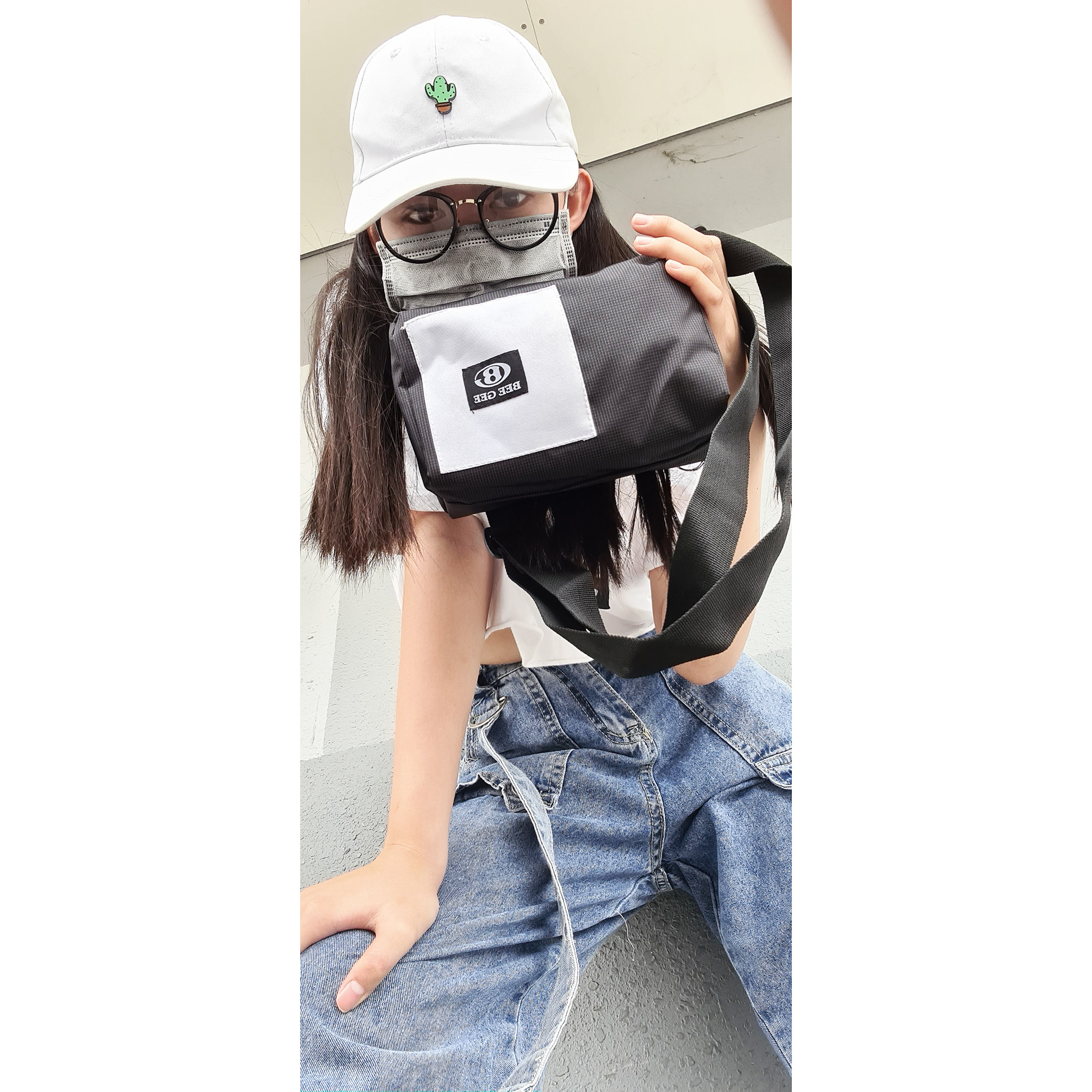 Túi đeo chéo nữ dạo phô sunisex thời trang Hàn quốc chống thấm nước BEE GEE T2