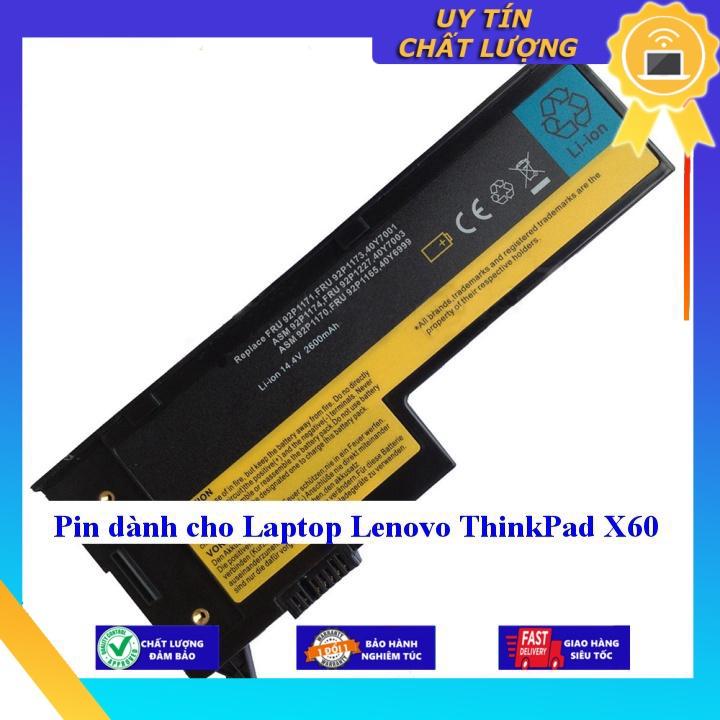 Pin dùng cho Laptop Lenovo ThinkPad X60 - Hàng Nhập Khẩu  MIBAT924