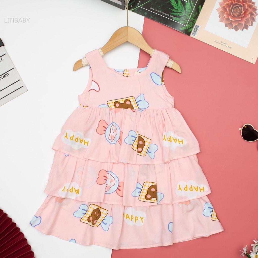 Váy Lanh 3 Tầng VVCV2305 Thương Hiệu Litibaby Size 2-10,Dành Cho Bạn Từ 11-30kg